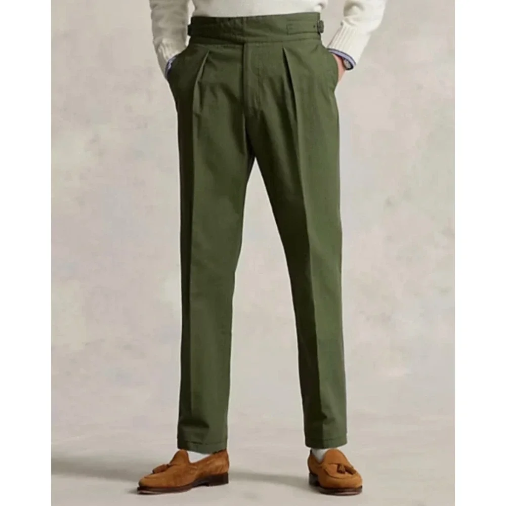 Vintage Polo Ralph Lauren Gurkha Cargo Pants 36x30 Olive Green Pleated Military